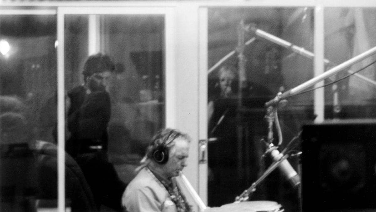 Casey Cyr, Albert Kausch and David Amram at Sorcerer Sound Studio NYC for David Amram Poetry JAM by Calque Cinema, Producer Casey Cyr